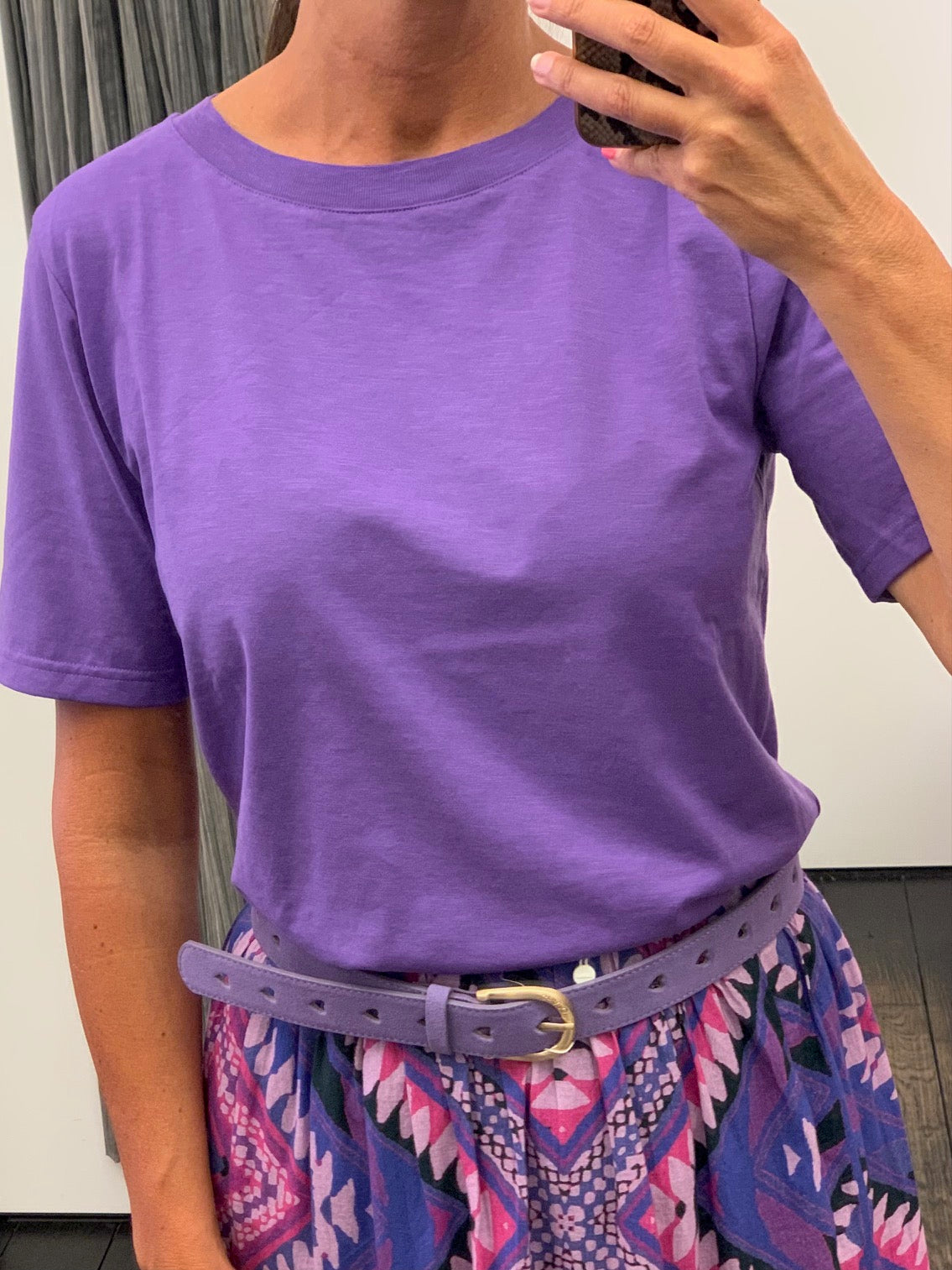 Coster Copenhagen T-shirt Ronde Hals Warm Purple