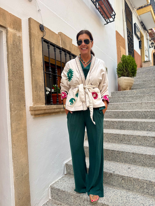 Luisa Kimono Crème met Schelpjes