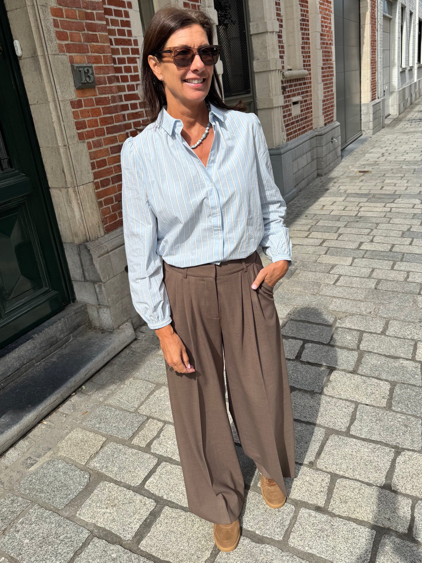 Liv The Label Broek Camille Brown Melange