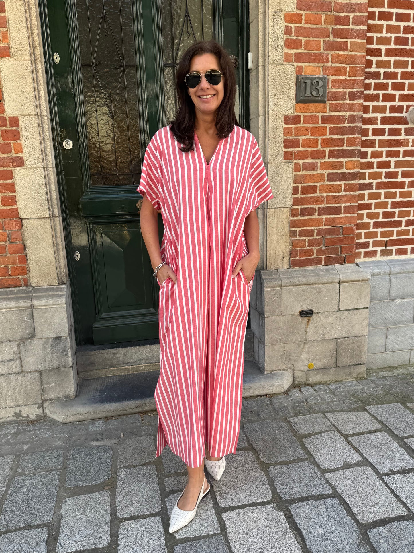 By-Bar Jurk Bali Streep Rood