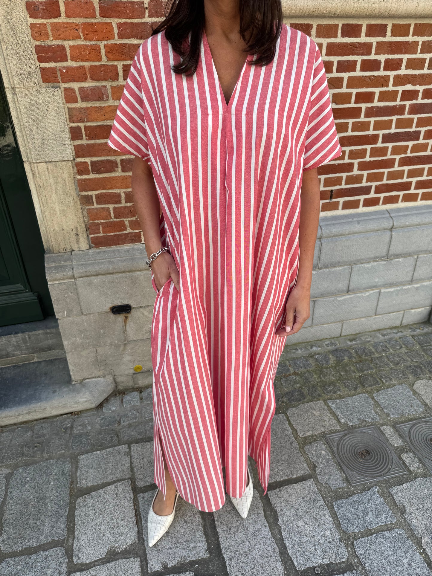 By-Bar Jurk Bali Streep Rood