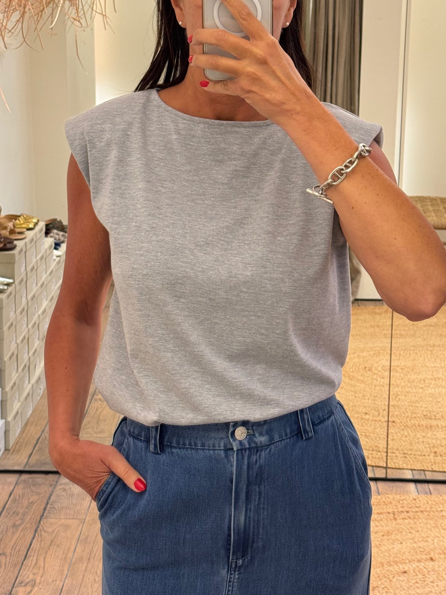 Re/Born T-Shirt Lien Gray Melange