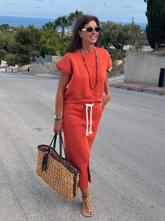 Re/Born Sweater Justine Burnt Orange