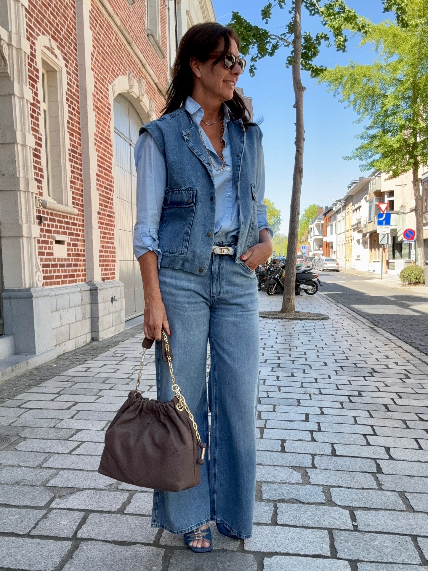 By-Bar Mouwloze Jas Maggie Mid Denim