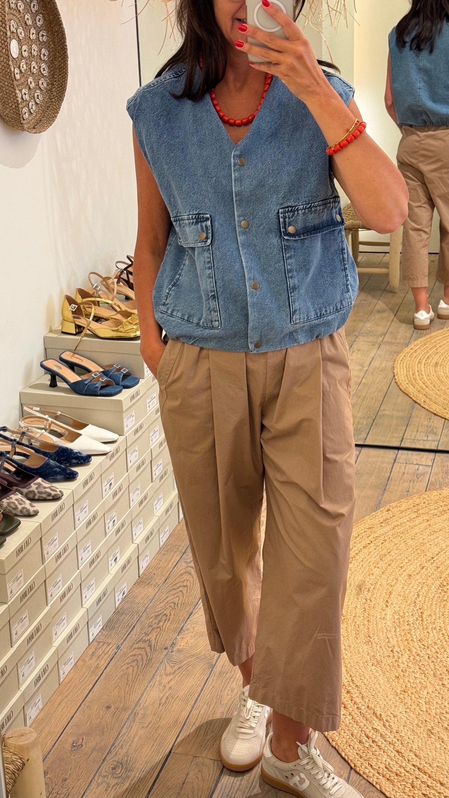 Rue de Tokyo Broek Pia Popeline Mocha