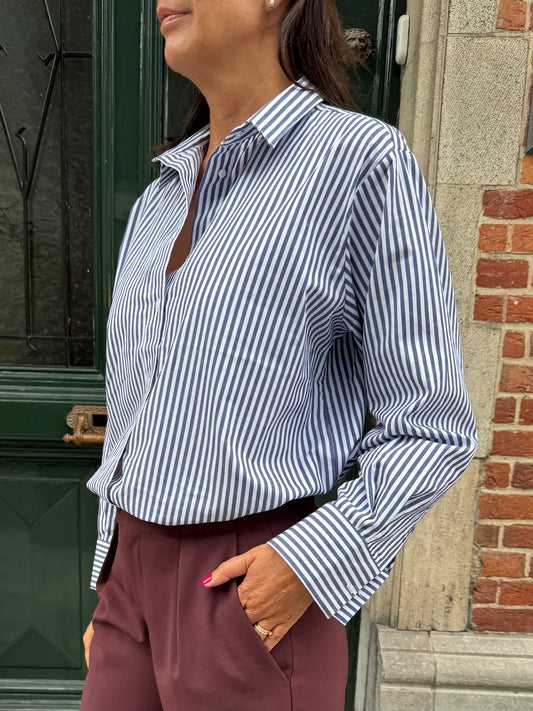 Liv The Label Bloes Elle Blue Striped