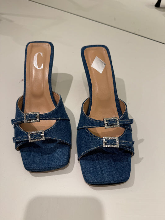 Cara Rosa Schoenen Sandaal Kitten Heel Roseanne Denim