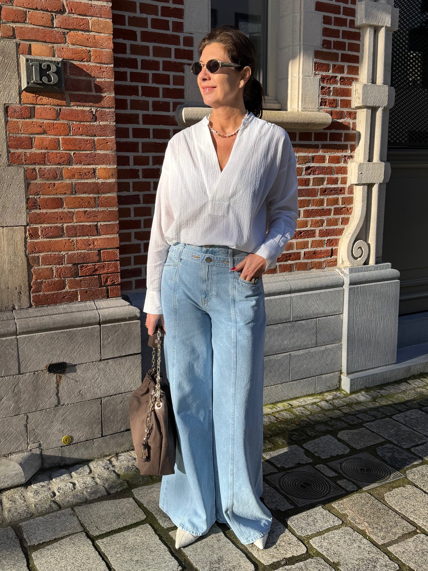 Closed Bloes in Tuniekstijl Wit