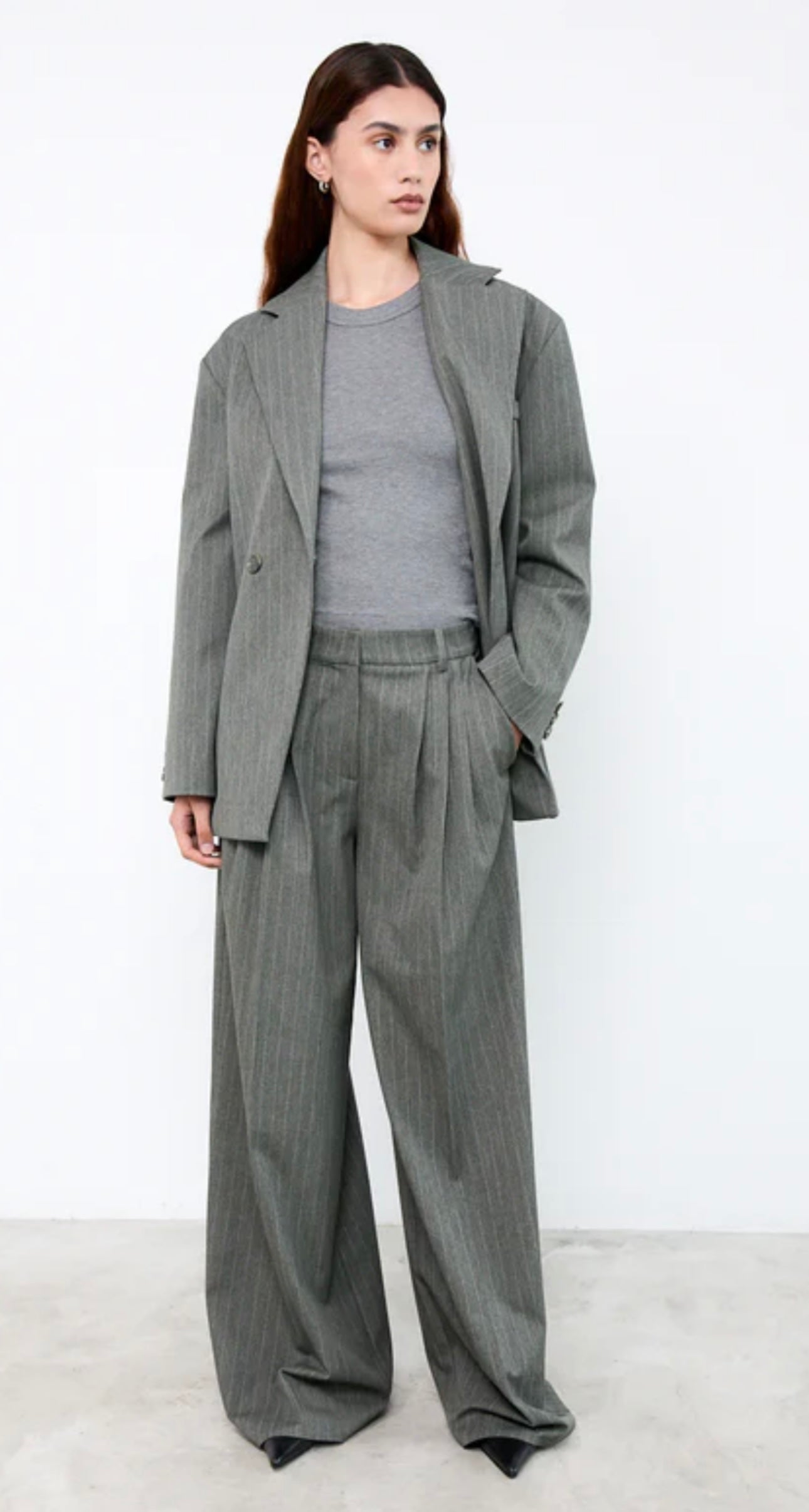 Liv The Label Broek Logan Green Pinstripes