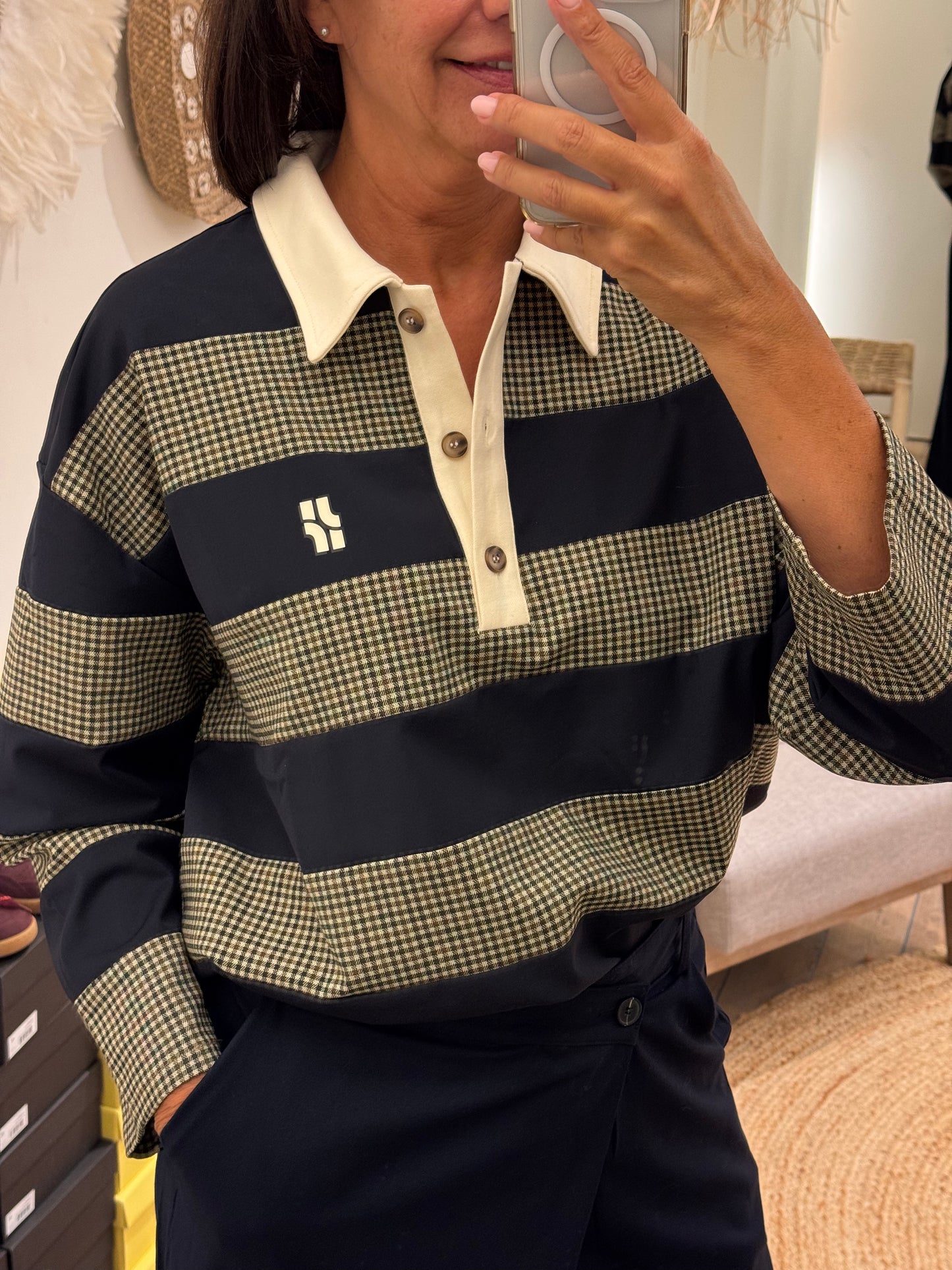 Jiji Sweater / Polo Shane Bleu Marine