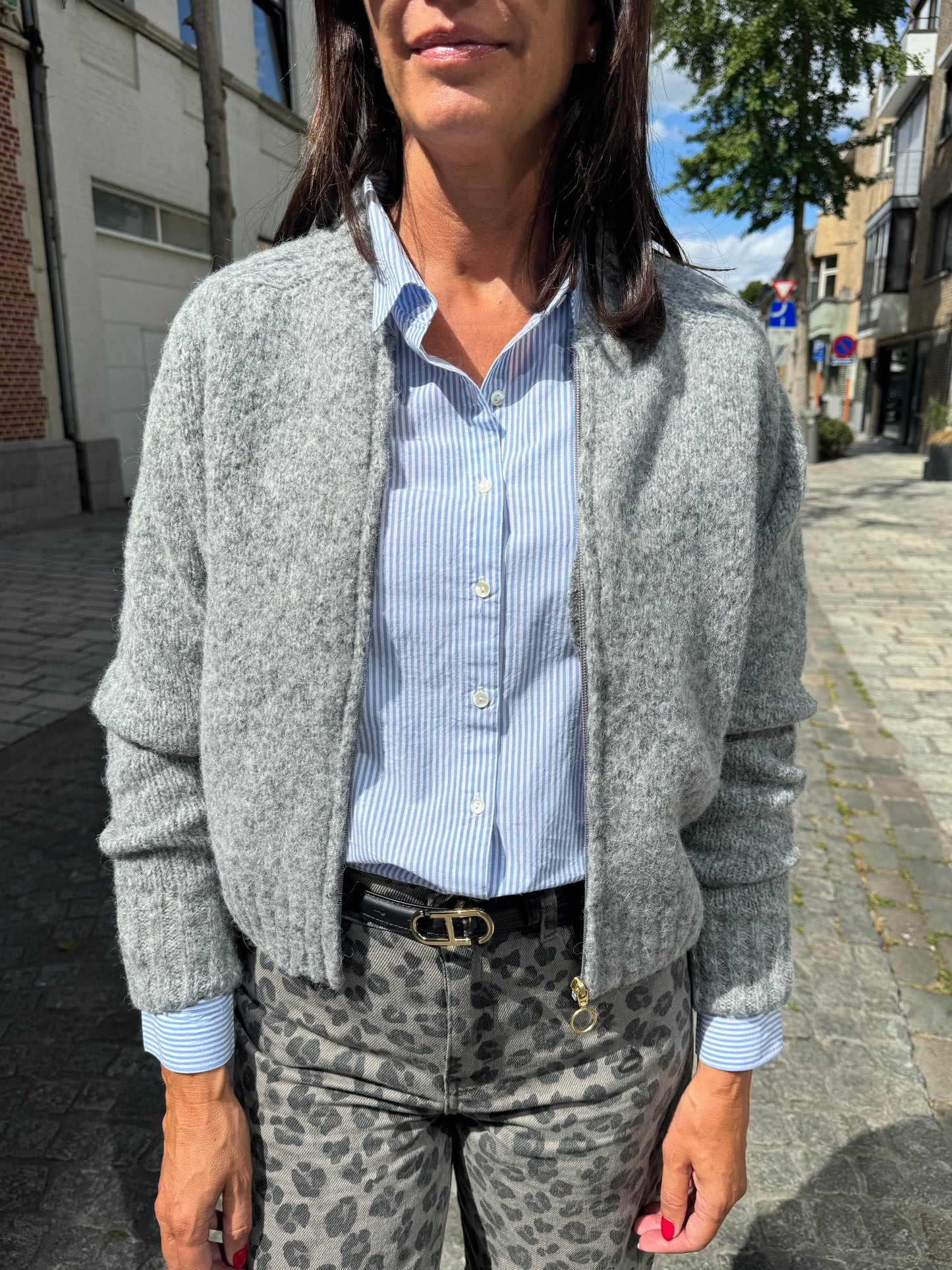 By-Bar Cardigan Jonas Zipp Grey Melee
