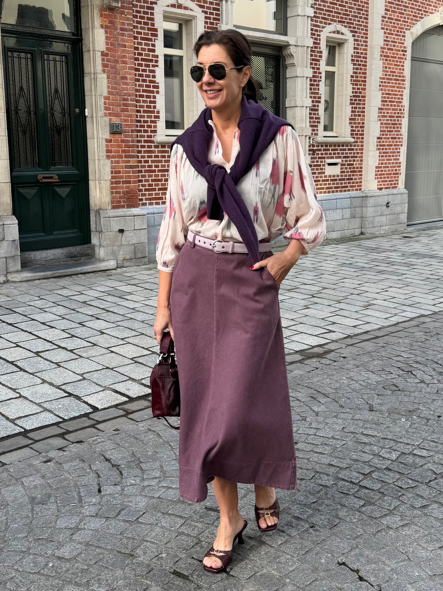 Rue de Tokyo Rok Pryma Faded Twill Mauve