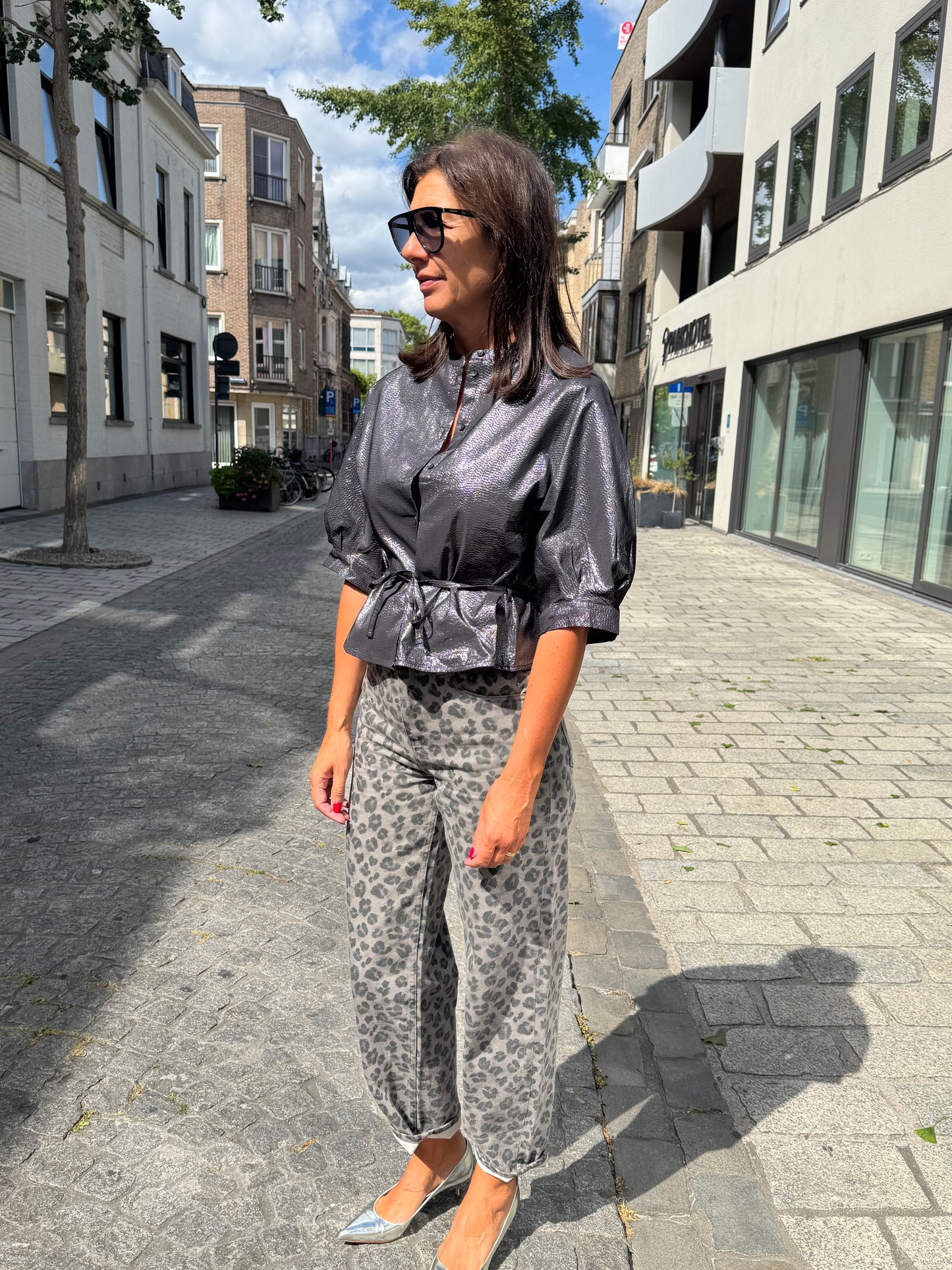 By-Bar Broek Lew Grey Cheetah