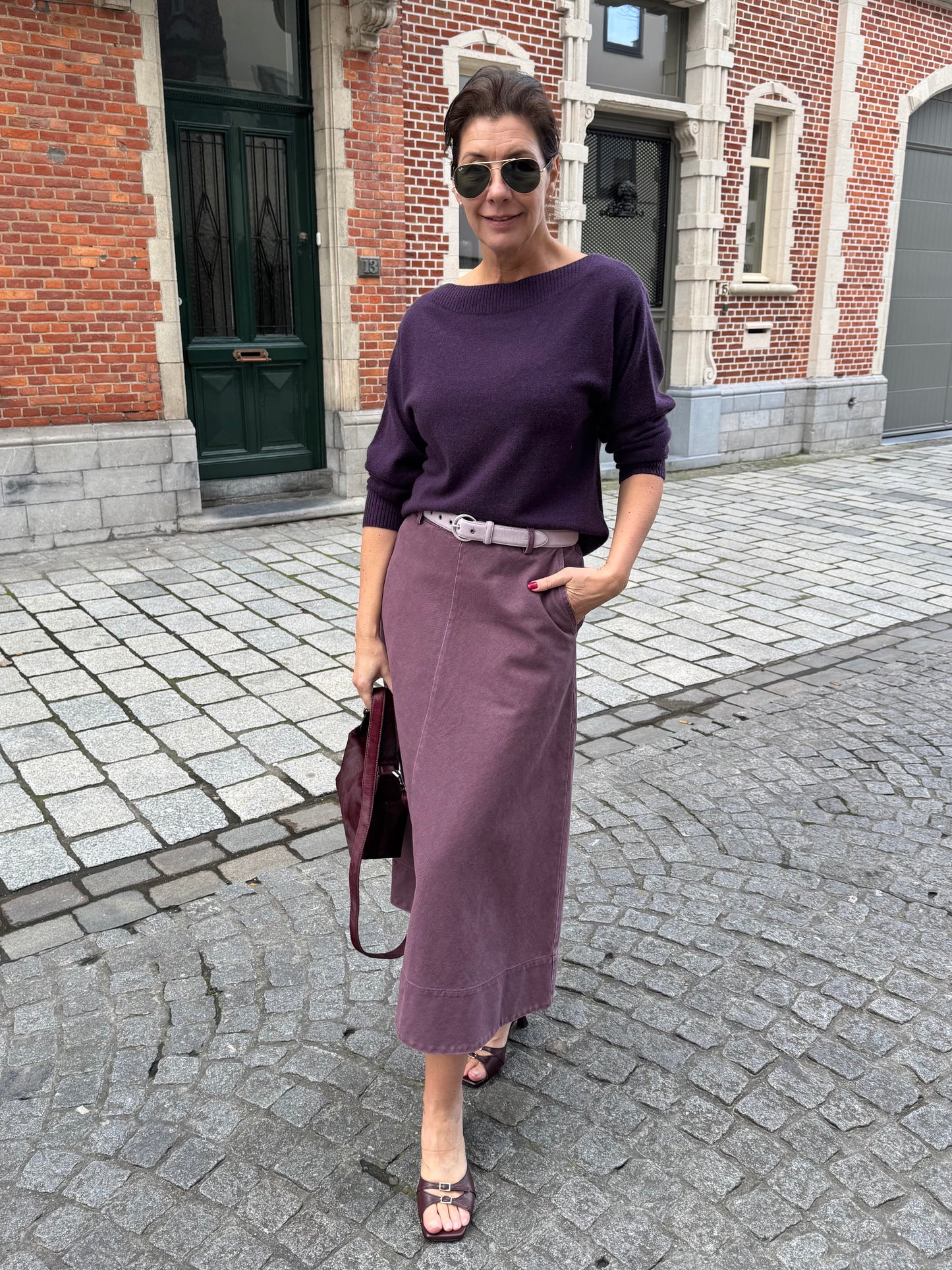 Rue de Tokyo Rok Pryma Faded Twill Mauve