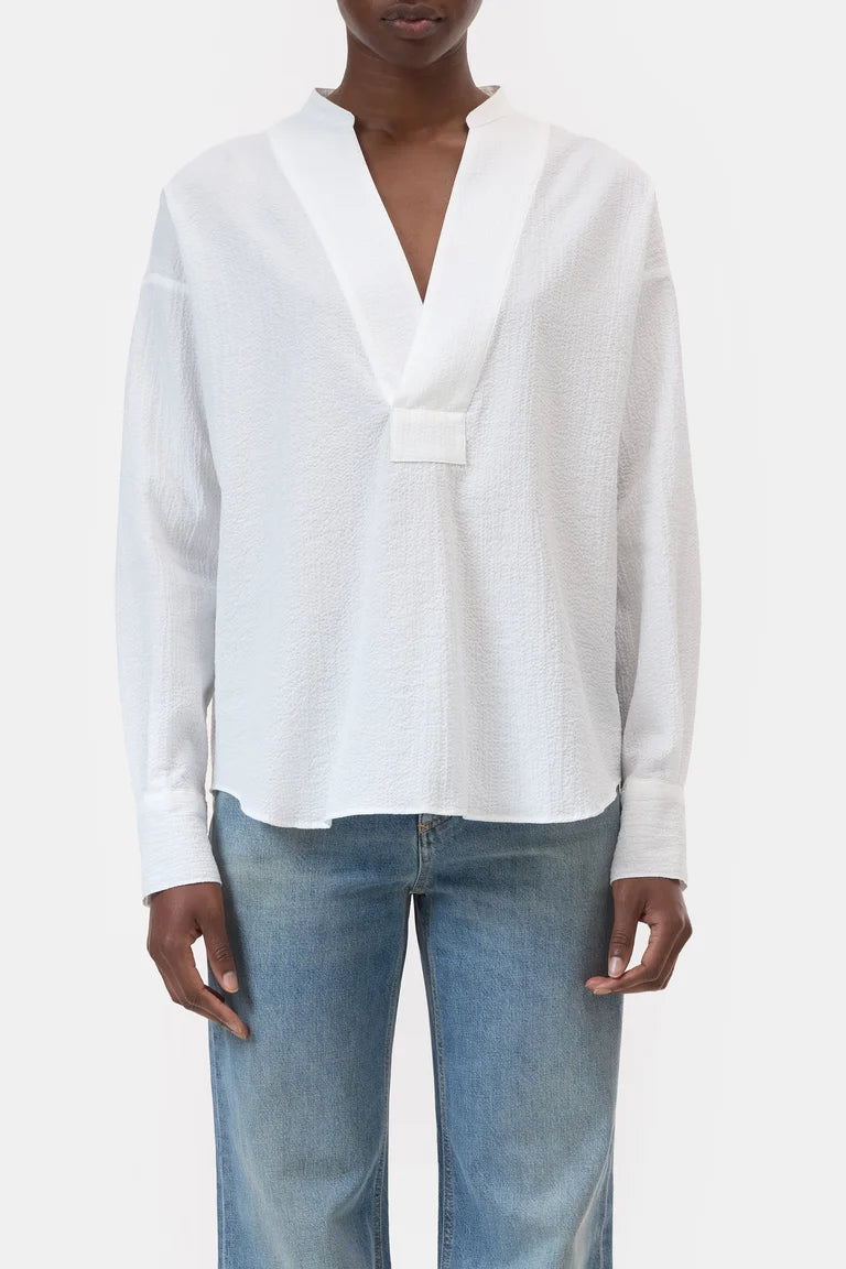 Closed Bloes in Tuniekstijl Wit