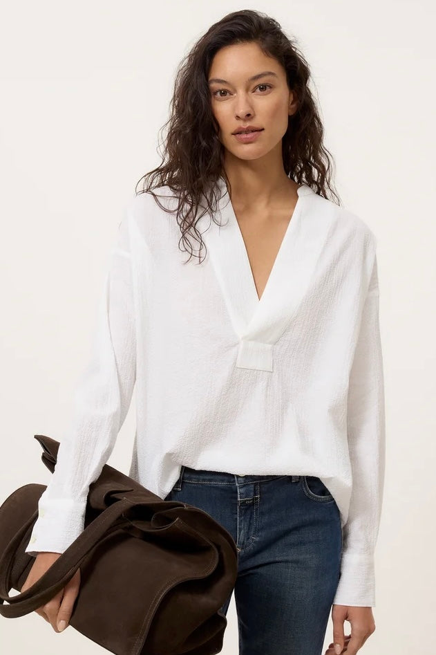 Closed Bloes in Tuniekstijl Wit