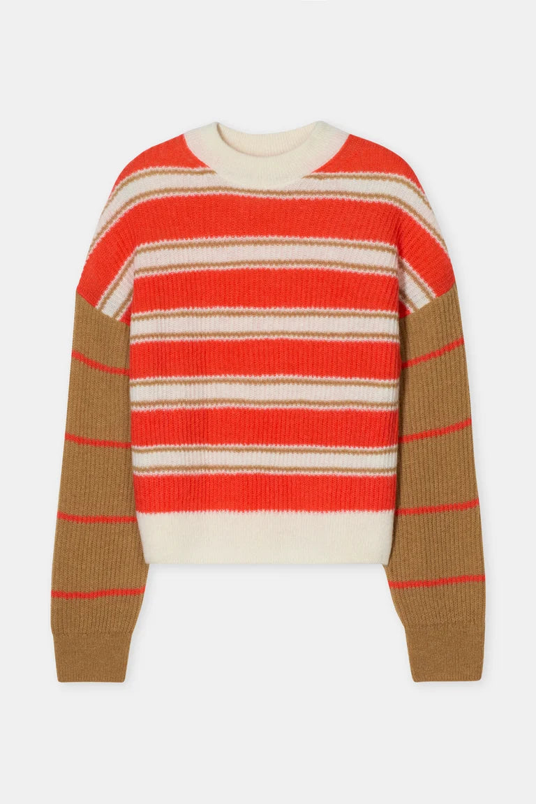 Closed Pull Ronde Hals Coral Red