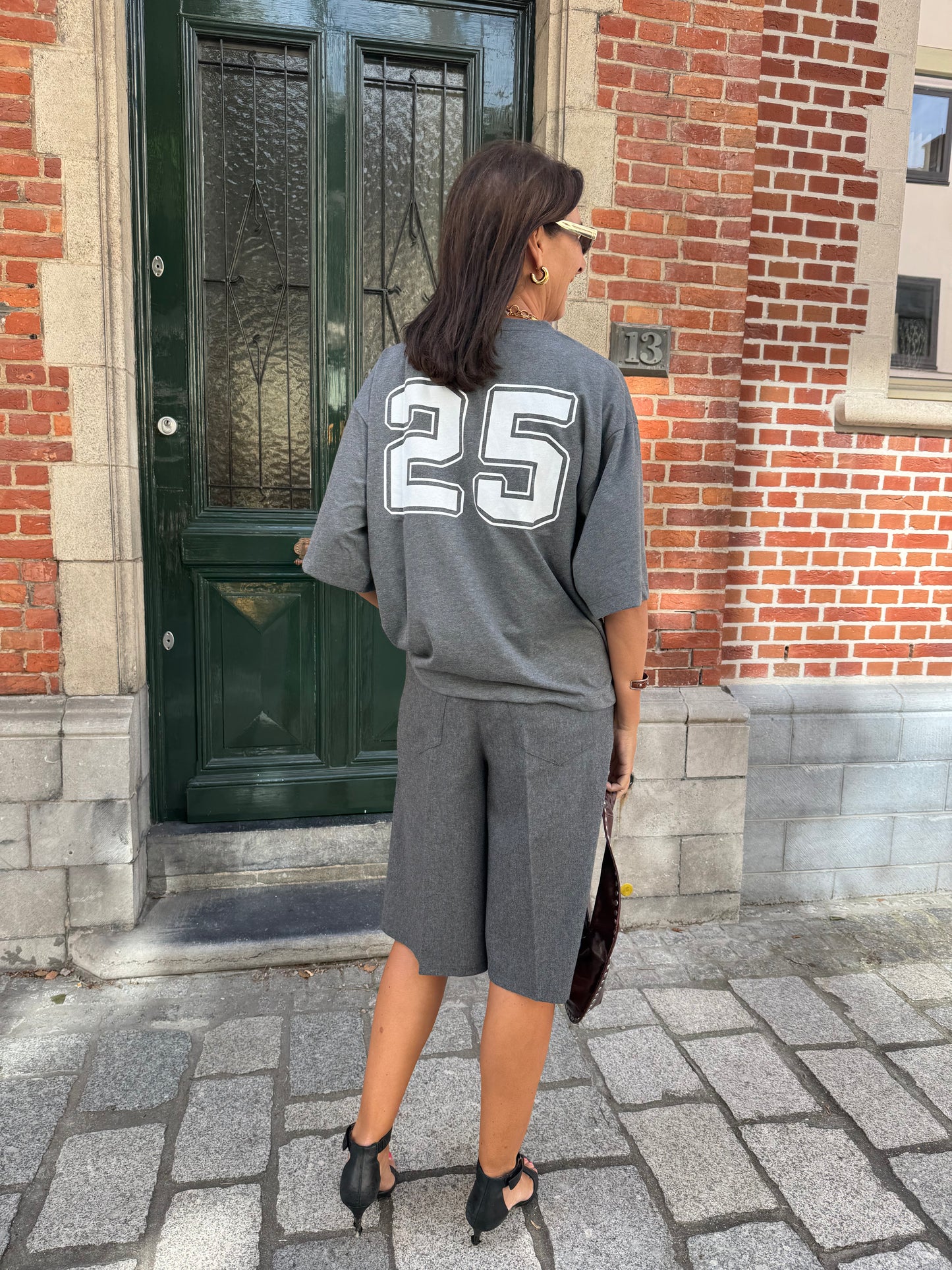 Liv The Label T-shirt Rebecca Baseball Antracite