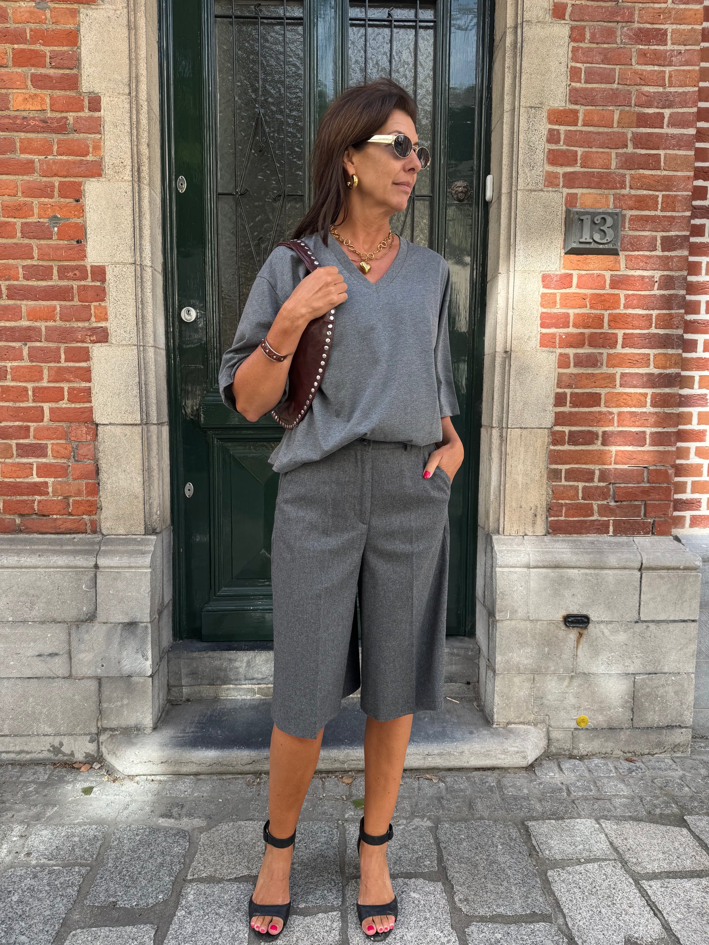 Liv The Label T-shirt Rebecca Baseball Antracite
