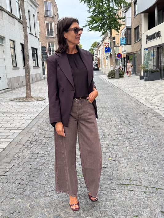 Liv The Label Jeans Nadine Brown Chestnut