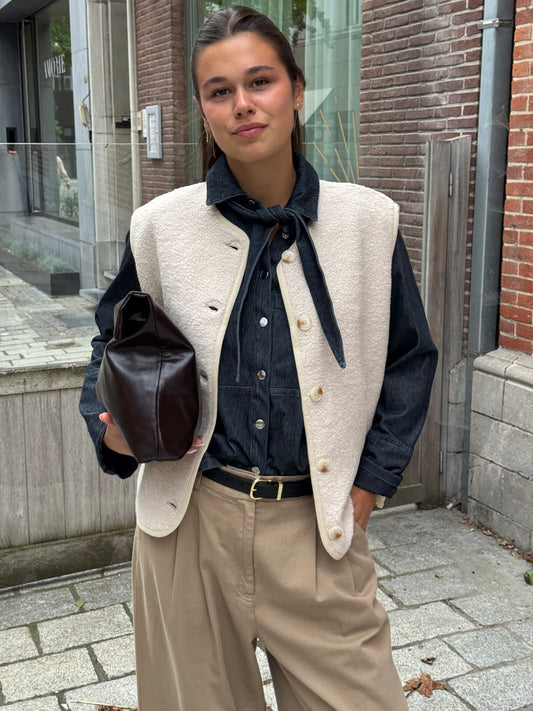 JCSophie Mouwloze Vest / Bodywarmer Patricia Light Sand