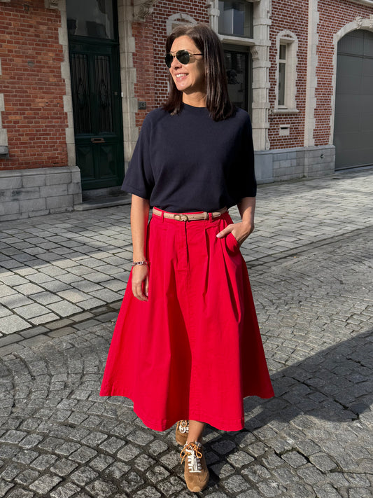 Rue De Tokyo Rok Pen Bittersweet Red