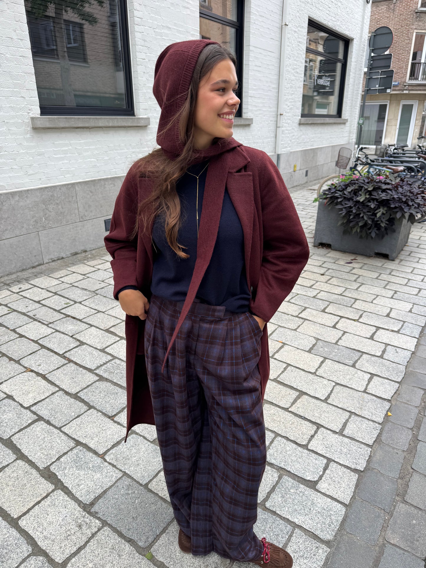 Leveté Room Muts met Lint Silke 1 Burgundy