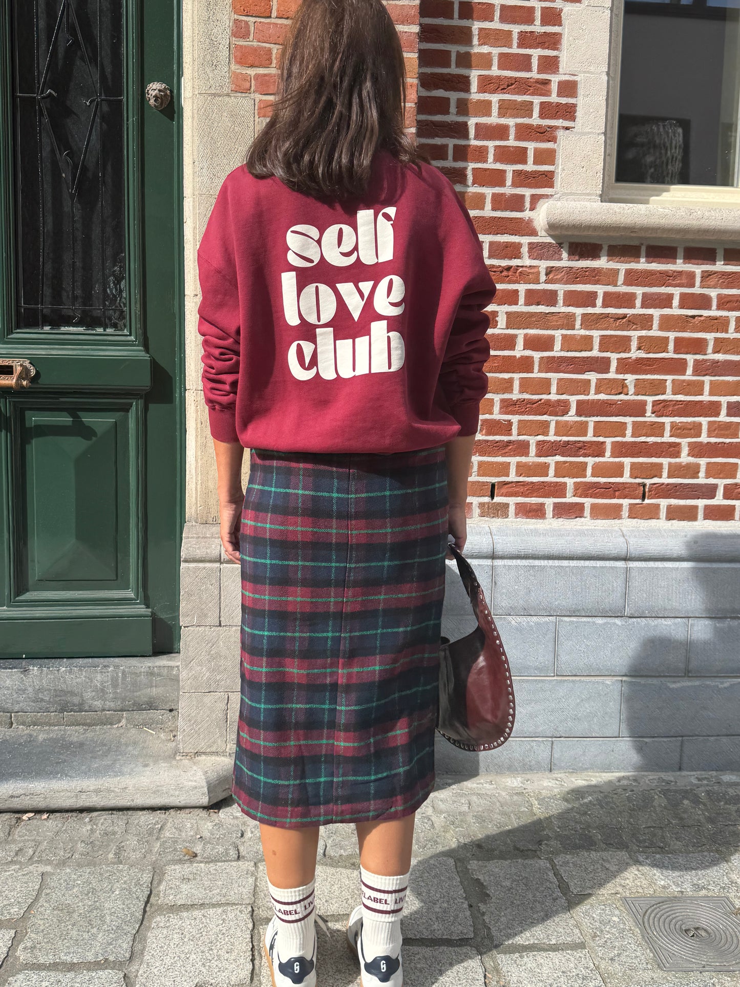 Liv The Label Rok Midi Drew Burgundy/Blue Check
