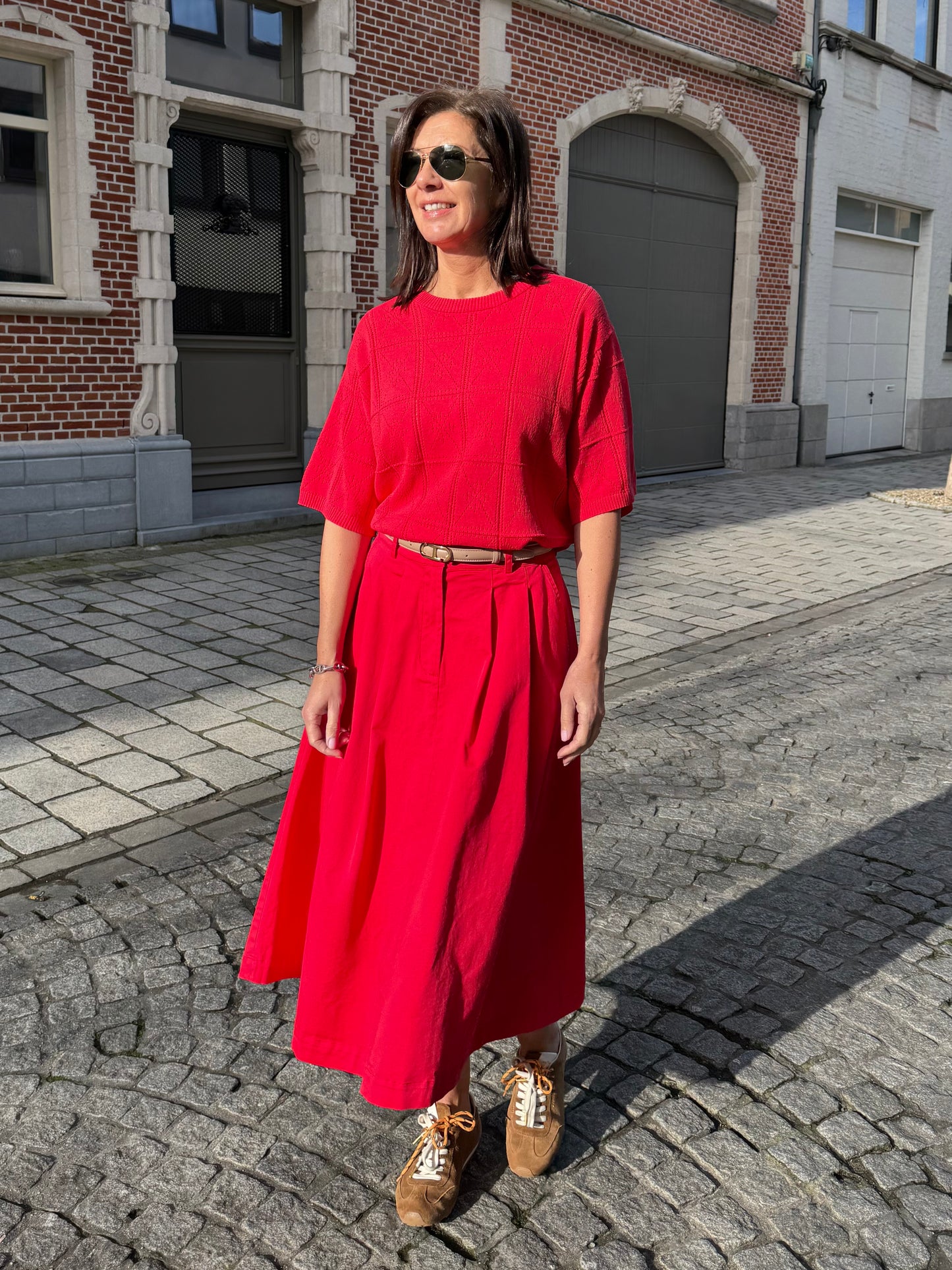 Rue De Tokyo Rok Pen Bittersweet Red