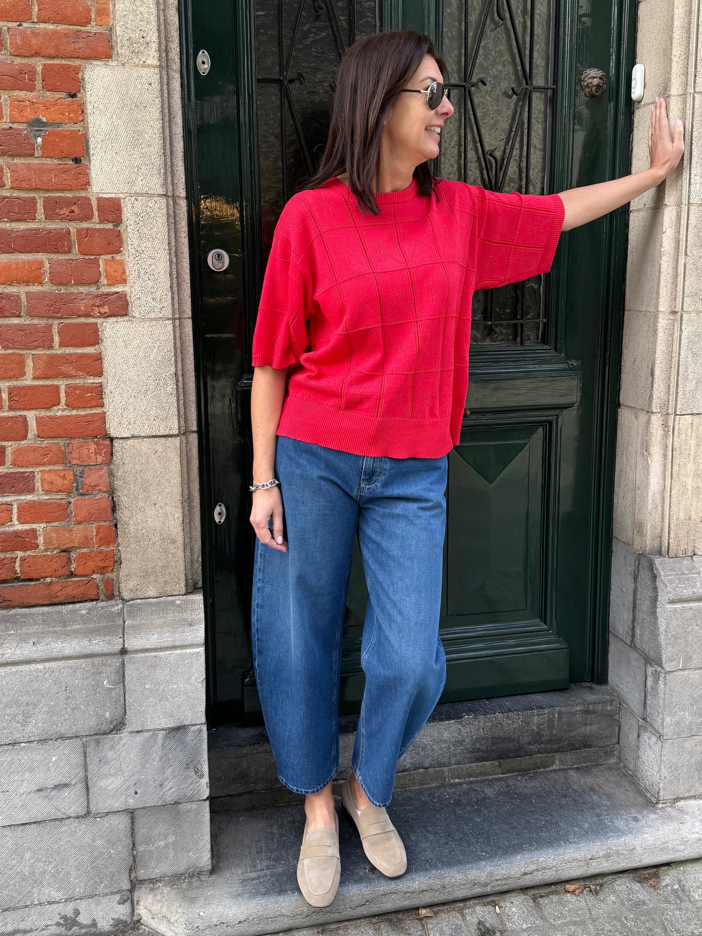 Rue De Tokyo T-shirt Kara Raspberry Red