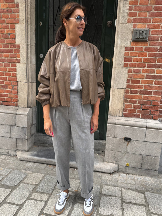 Closed Broek Mawson Mud Grey