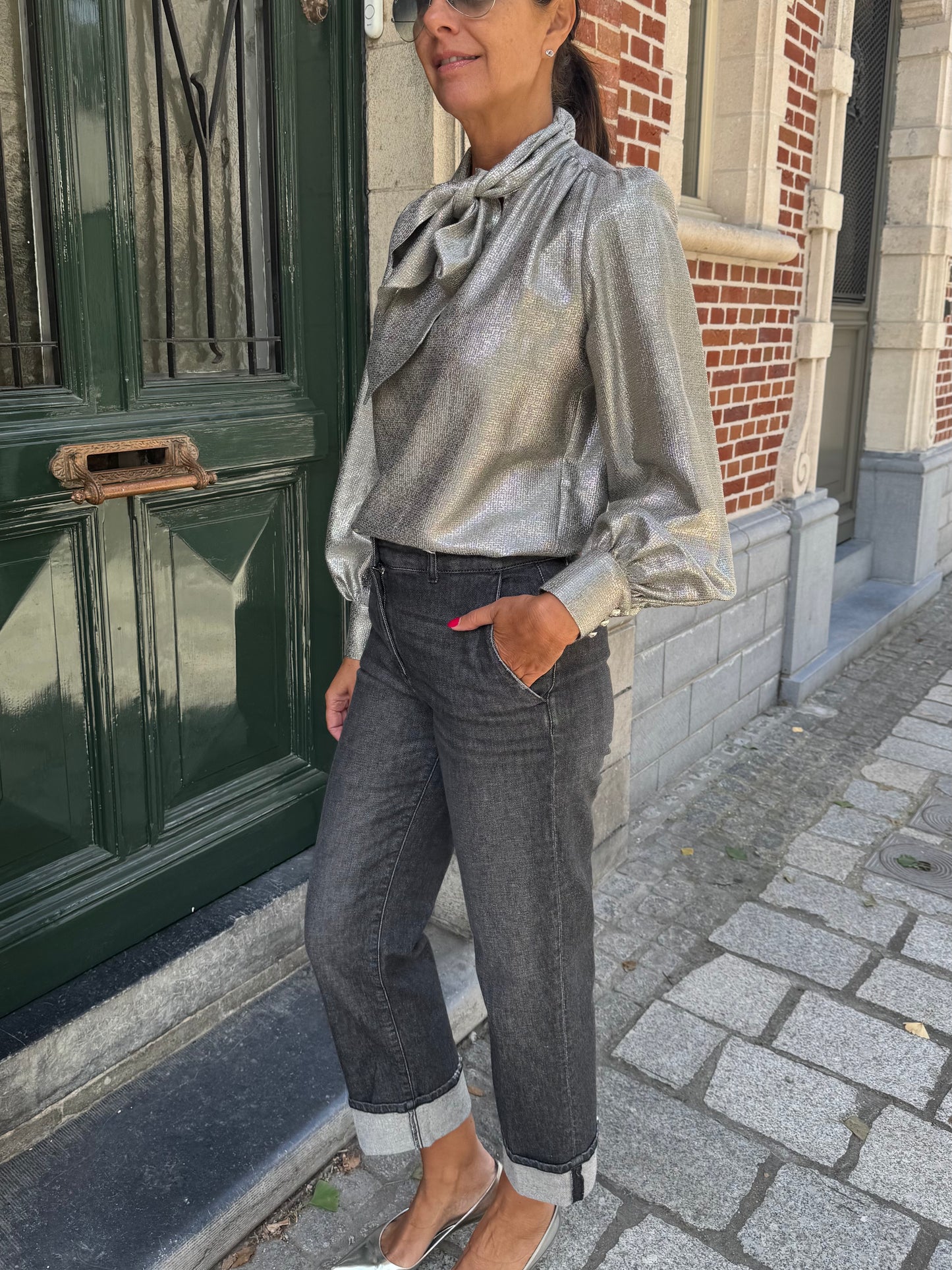 19.70 Jeans Grijs met Omslag