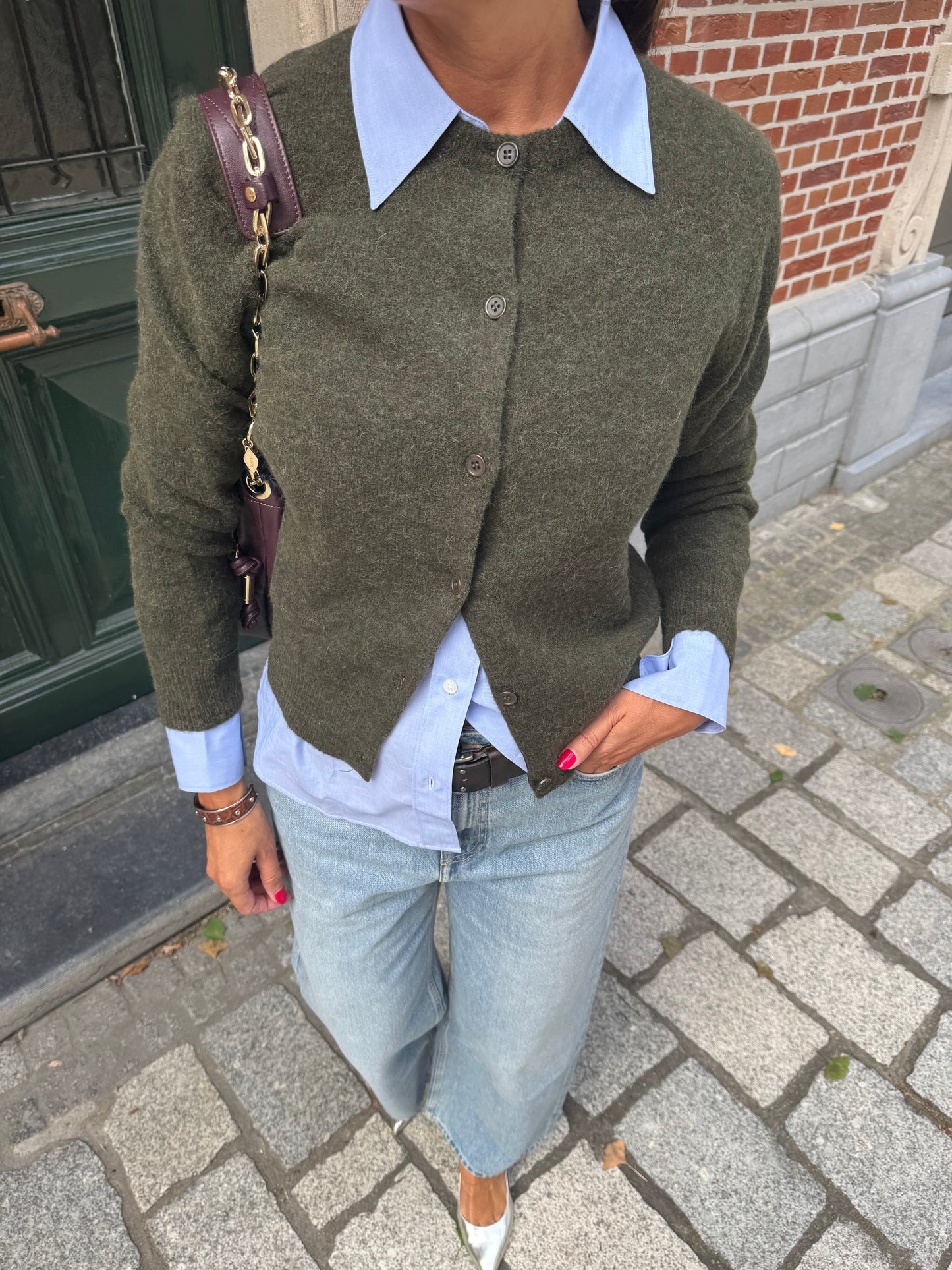 Samsoe Samsoe Cardigan Nor Short Deep Forest
