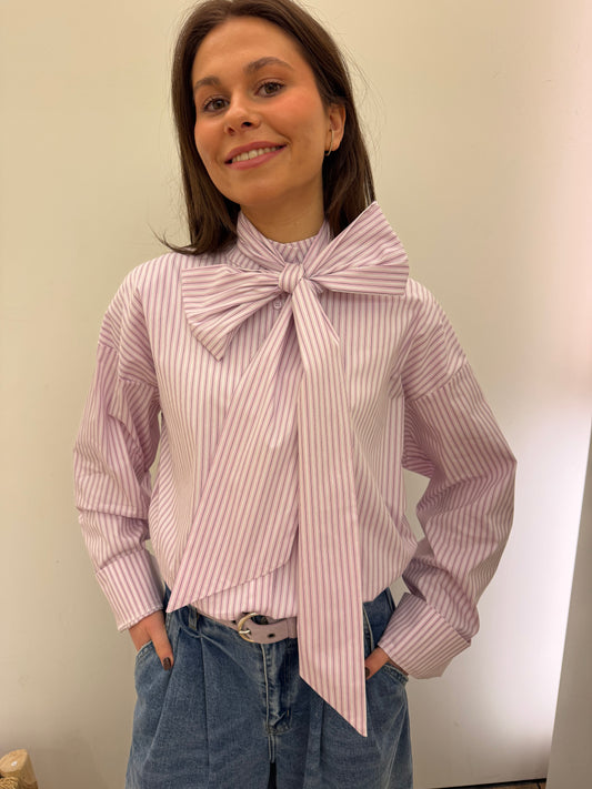 Minus Bloes Met Strik Skye Prism Pink Stripe