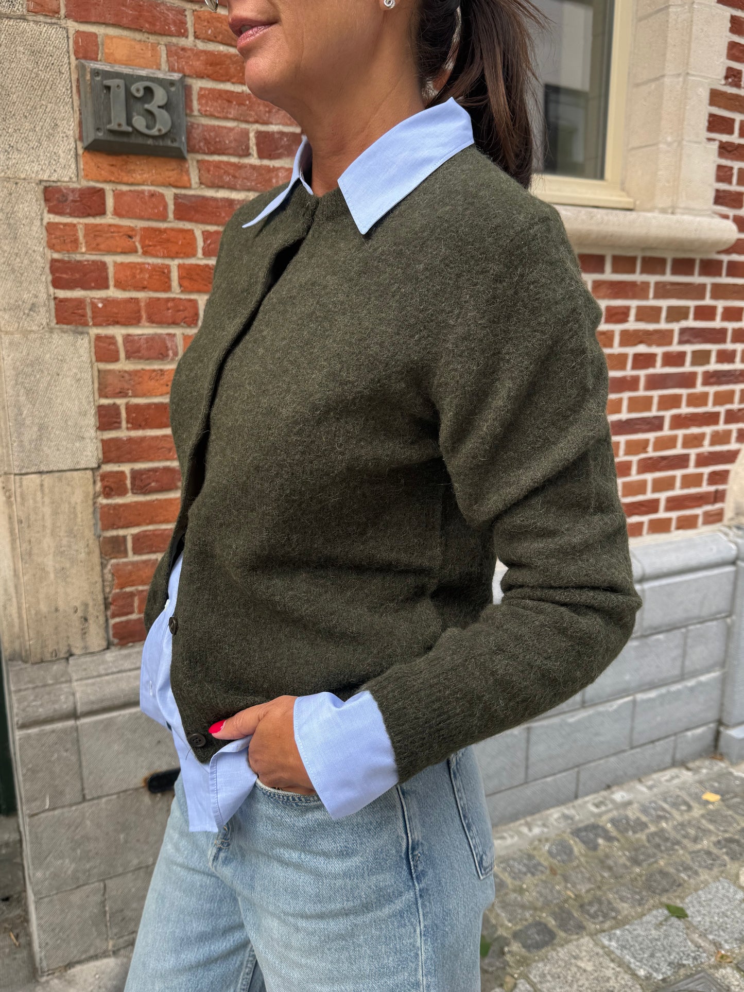 Samsoe Samsoe Cardigan Nor Short Deep Forest
