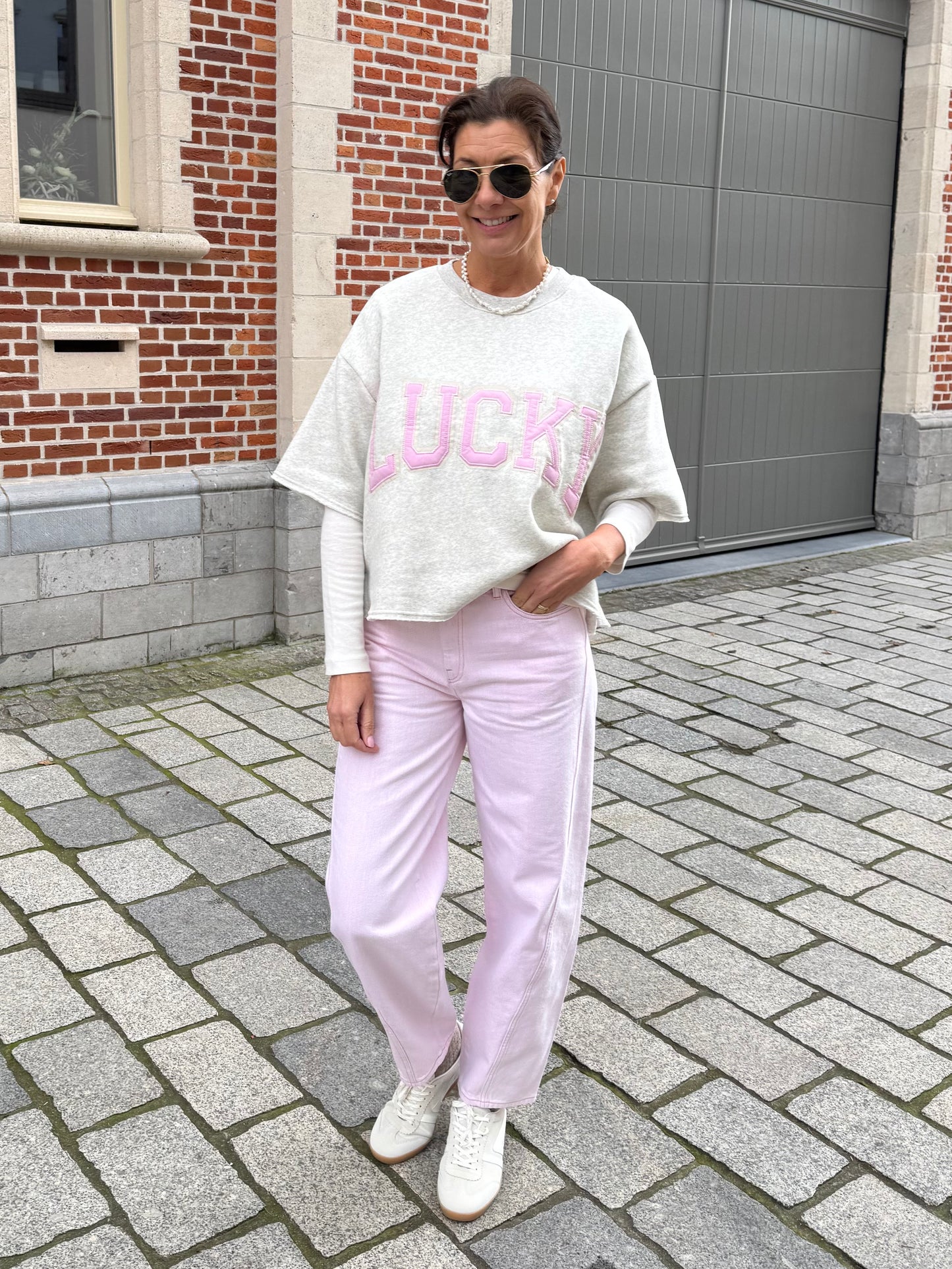 By-Bar Sweater Willow Lucky Light Grey Mêlee
