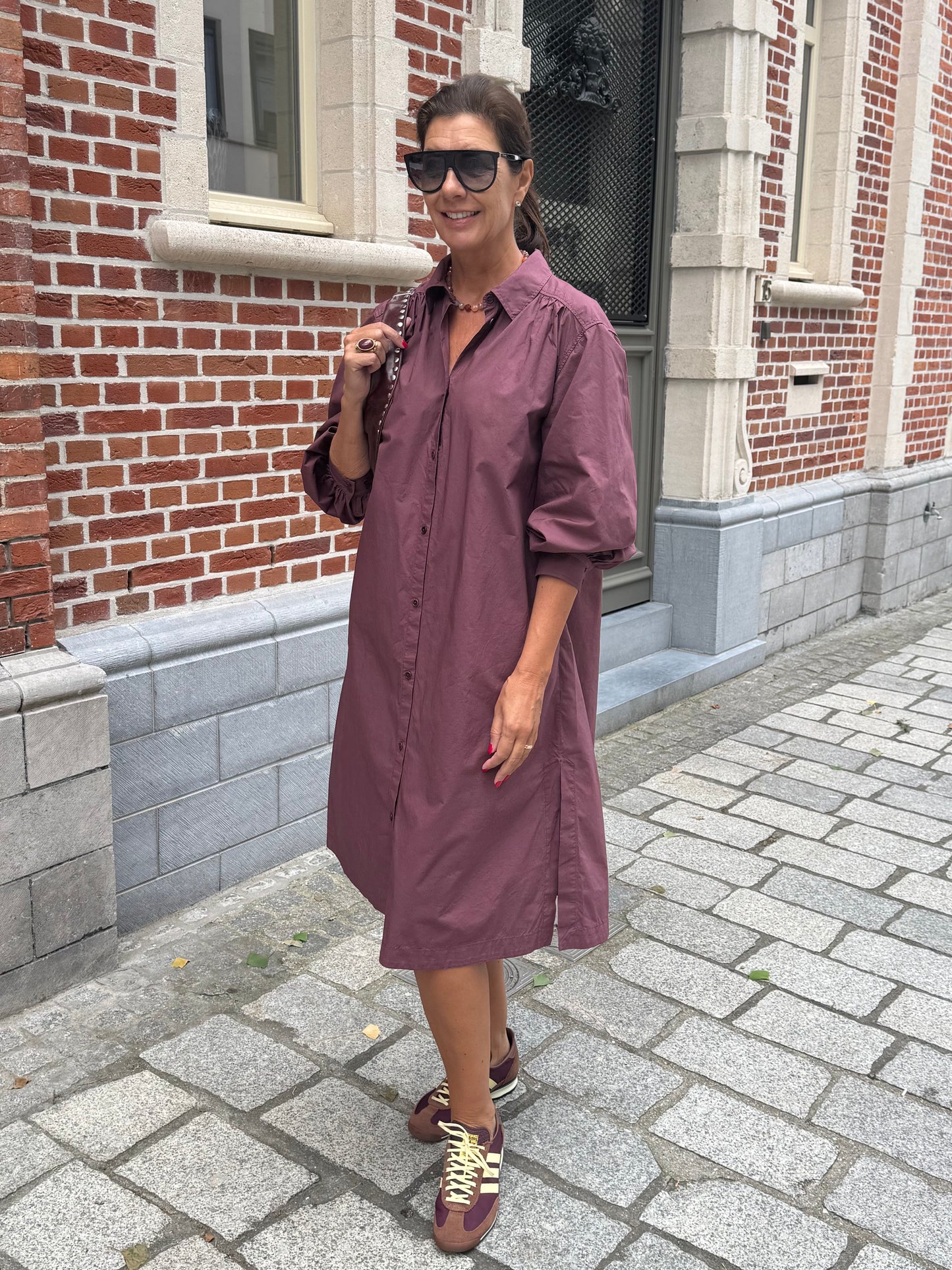 Rue de Tokyo Jurk Douka Organic Garment Burgundy