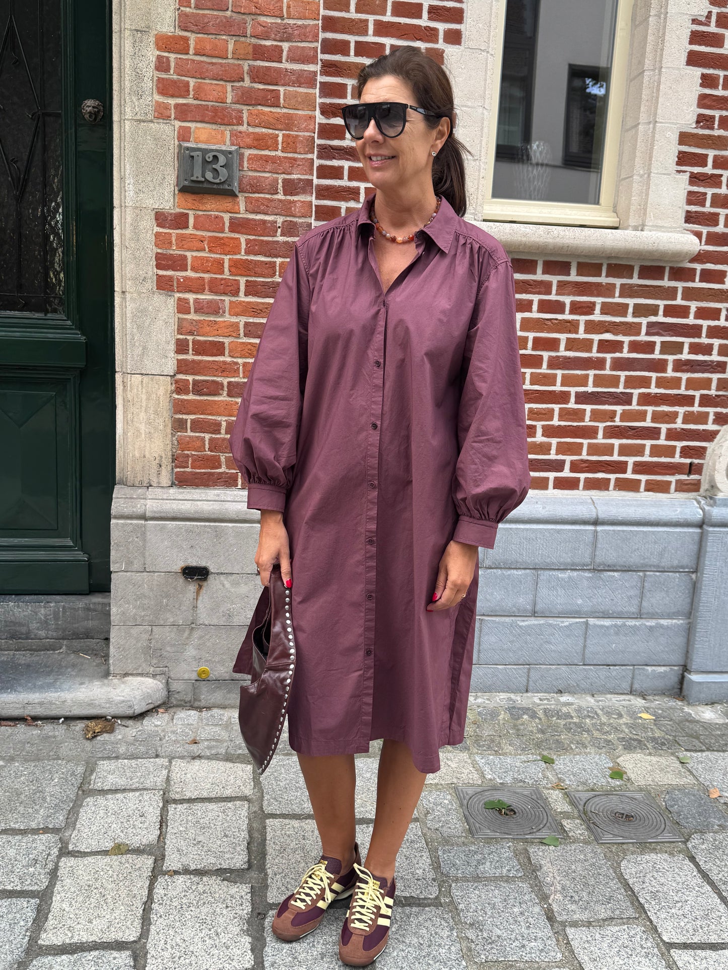 Rue de Tokyo Jurk Douka Organic Garment Burgundy