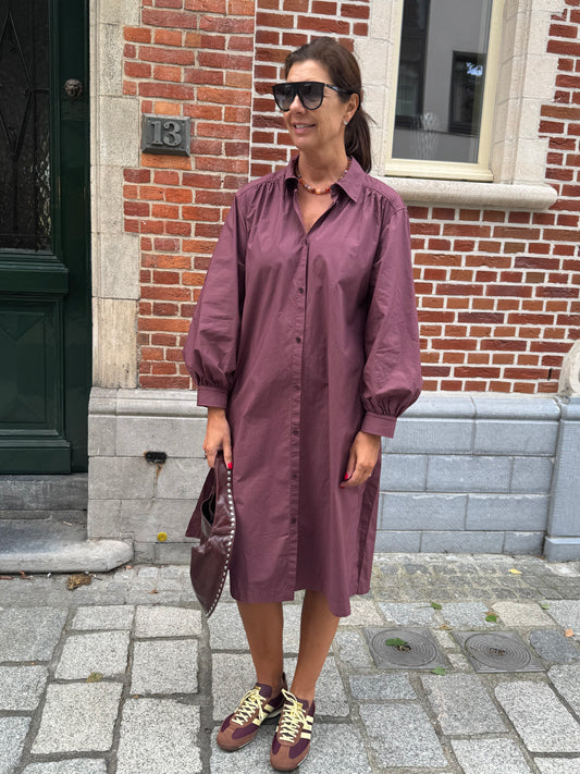 Rue de Tokyo Jurk Douka Organic Garment Burgundy