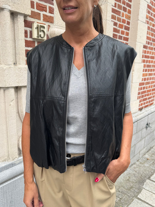 Eleh Jas / Bodywarmer zonder Mouwen Zwart
