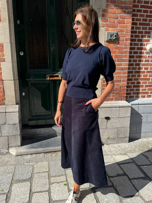 OUTLET Rue de Tokyo Rok Pryma Organic Heavy Corduroy Ink Navy