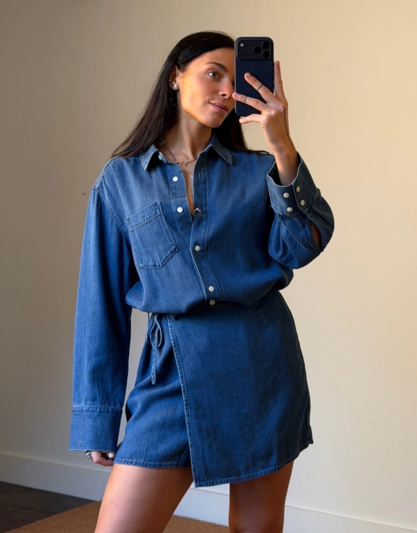 Samsoe Samsoe Jurk Sasky Mediium Denim Blue