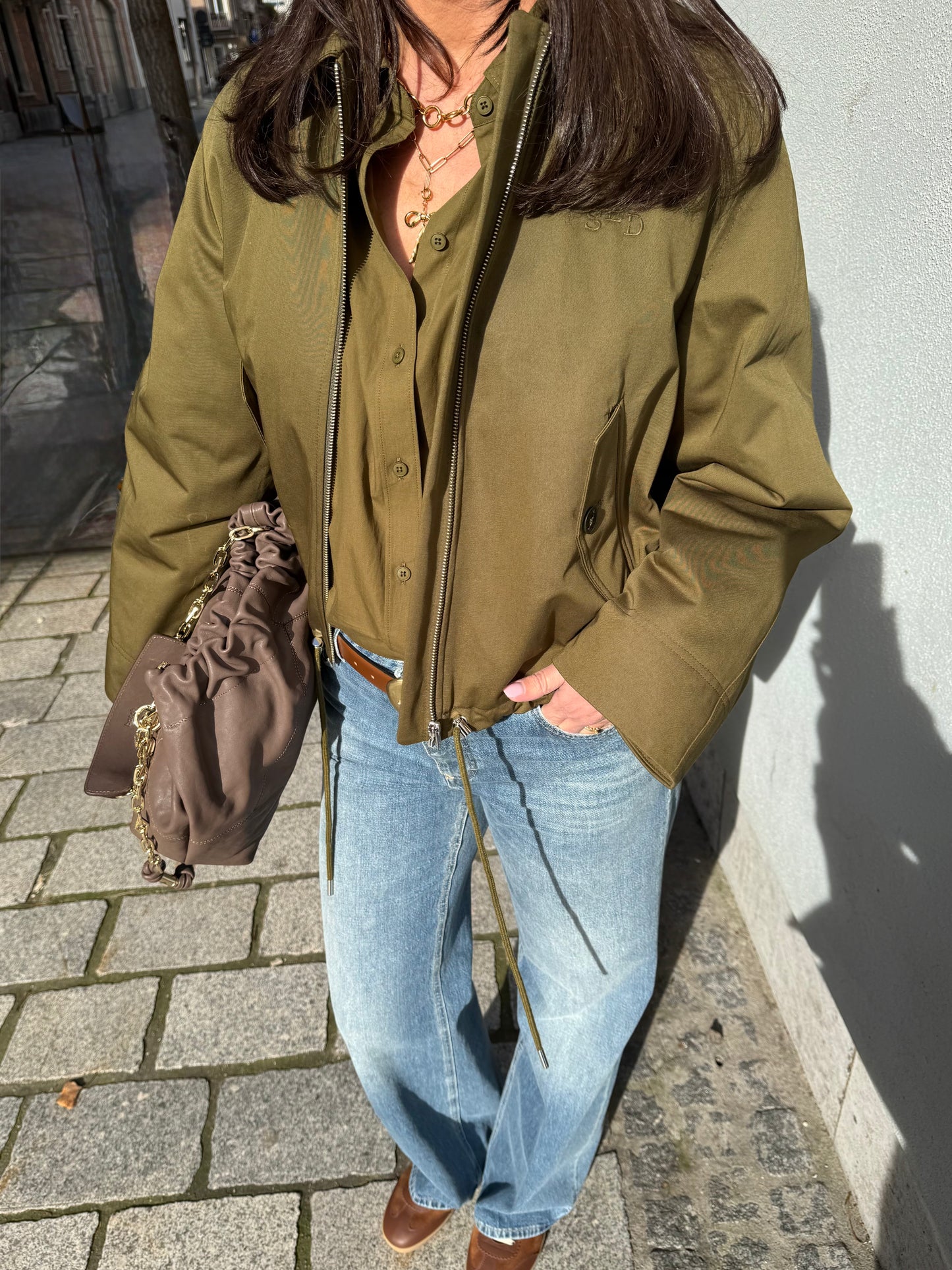 Closed Bomberjas Olive Green