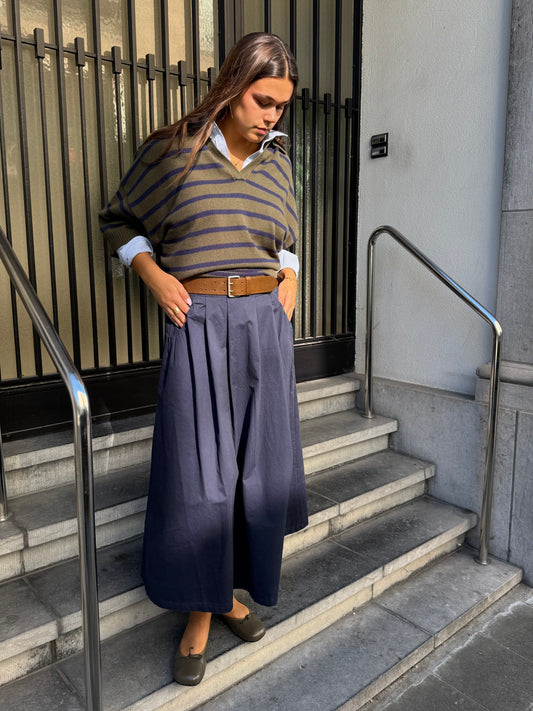 JCSophie Rok met Plooien Provence Midnight Blue