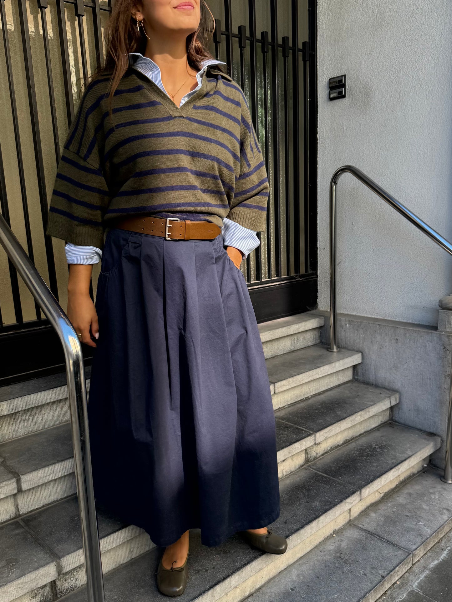 JCSophie Rok met Plooien Provence Midnight Blue