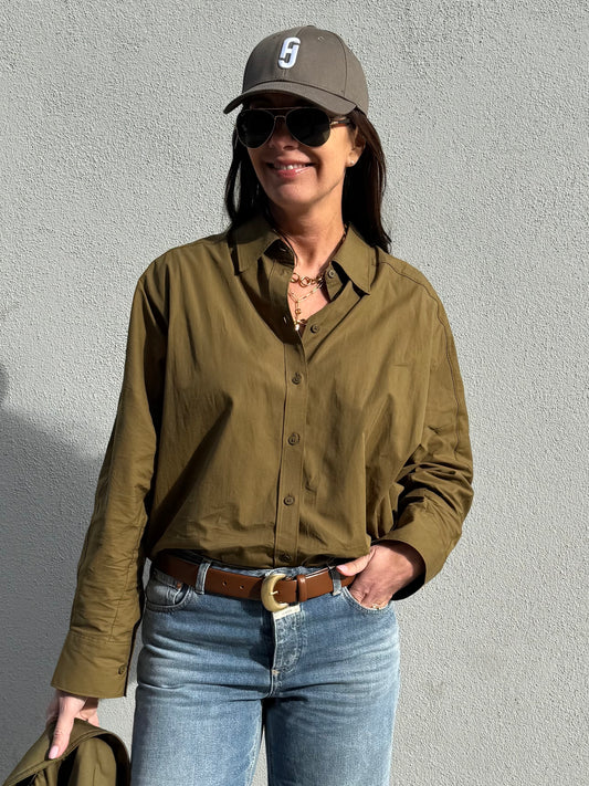 Closed Bloes Wijd Olive Green