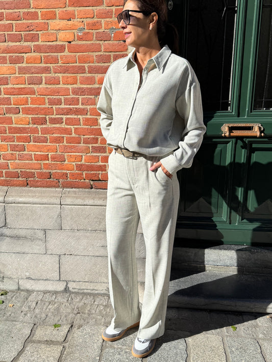 Minus Broek Aya Mid Waist String Melange