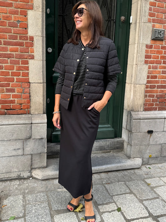 Peppercorn Rok Lang Dicette Zwart