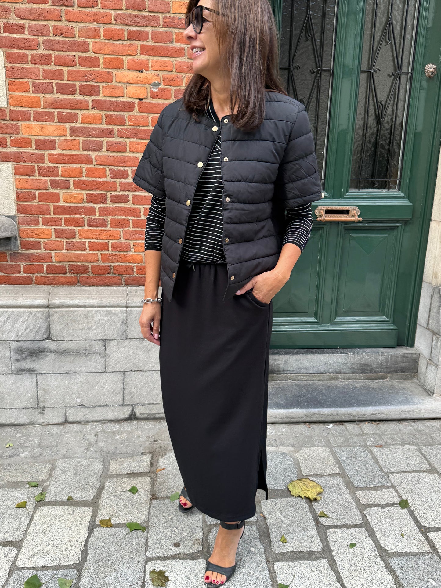 Coster Copenhagen Jas Asta Quilted Short Sleeved Black