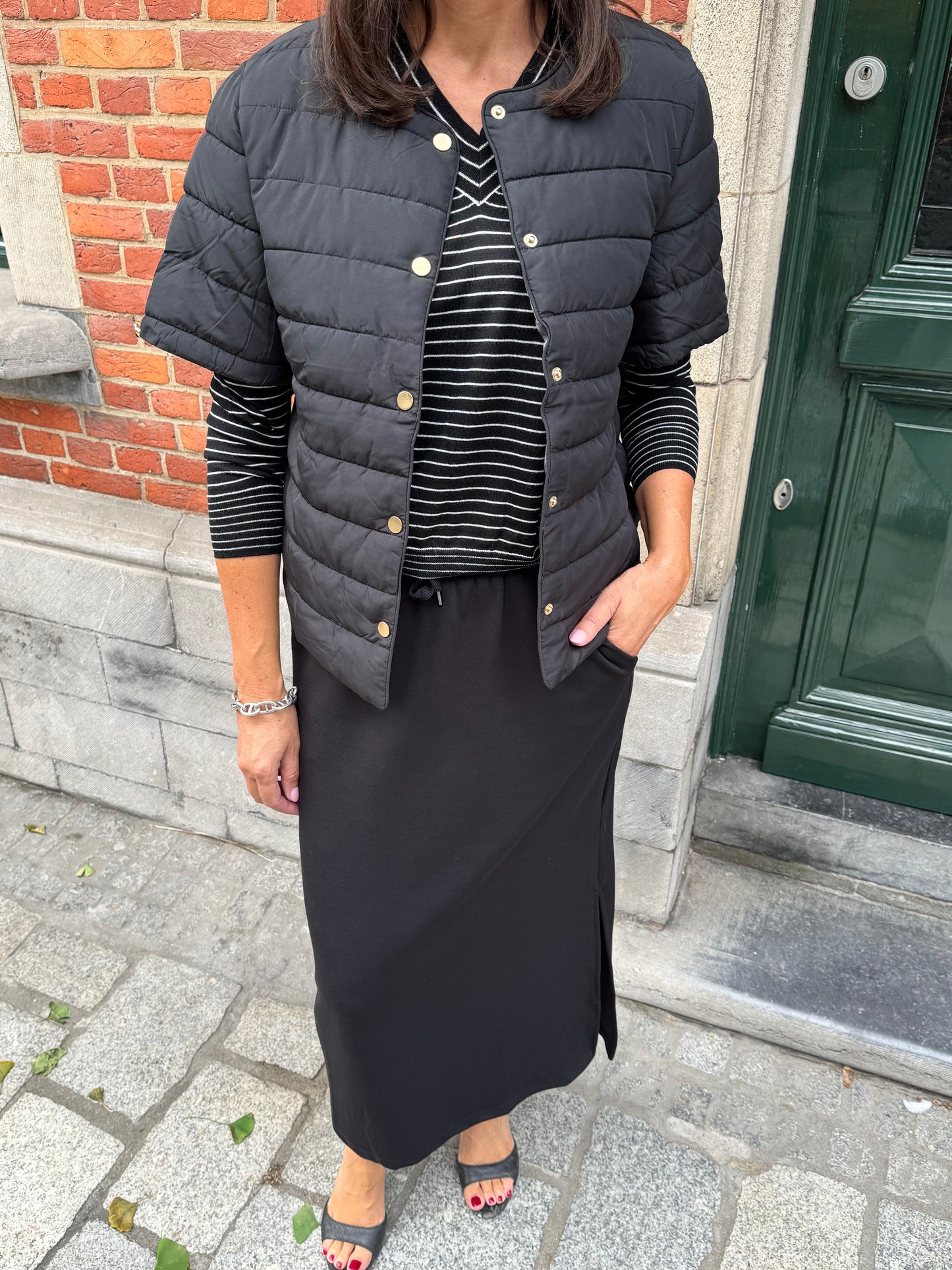 Coster Copenhagen Jas Asta Quilted Short Sleeved Black